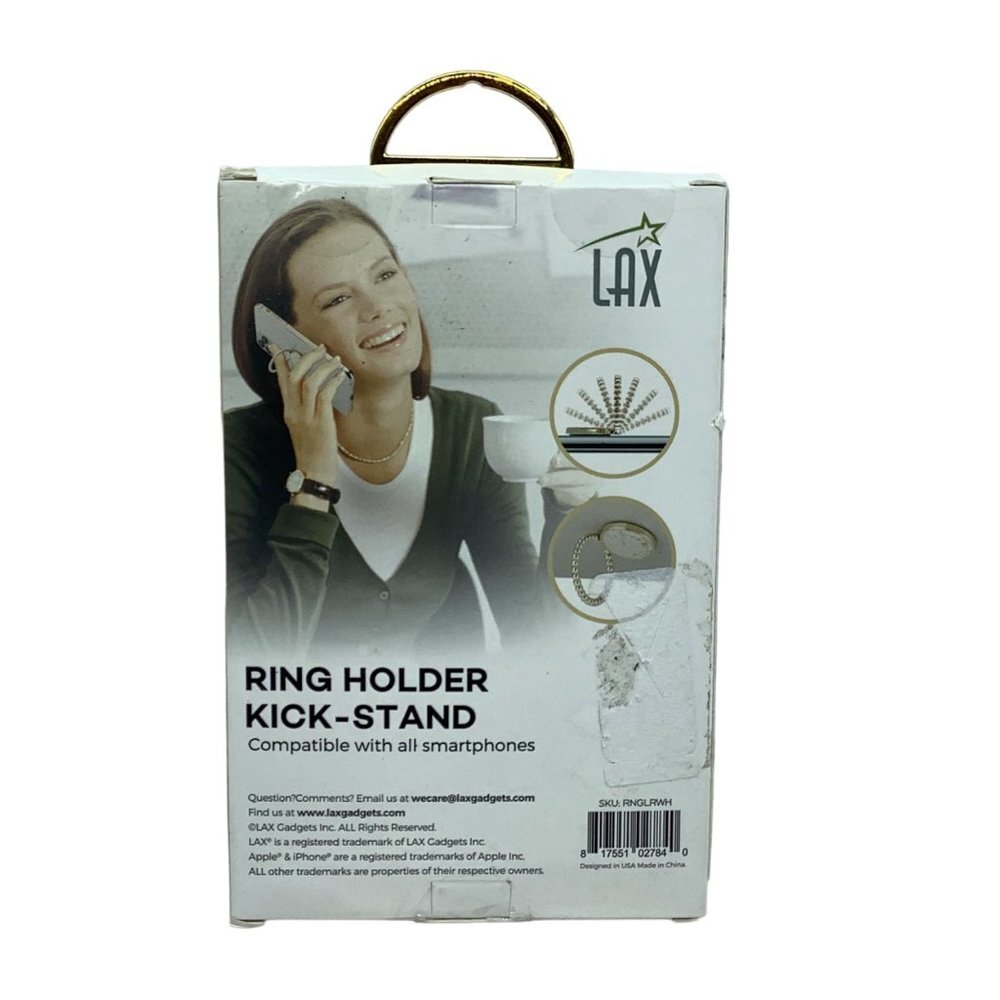 LAX Laurel Sparkle Secure Phone Ring Holder and Kickstand Gold Speckled Glam - Picture 4 of 7